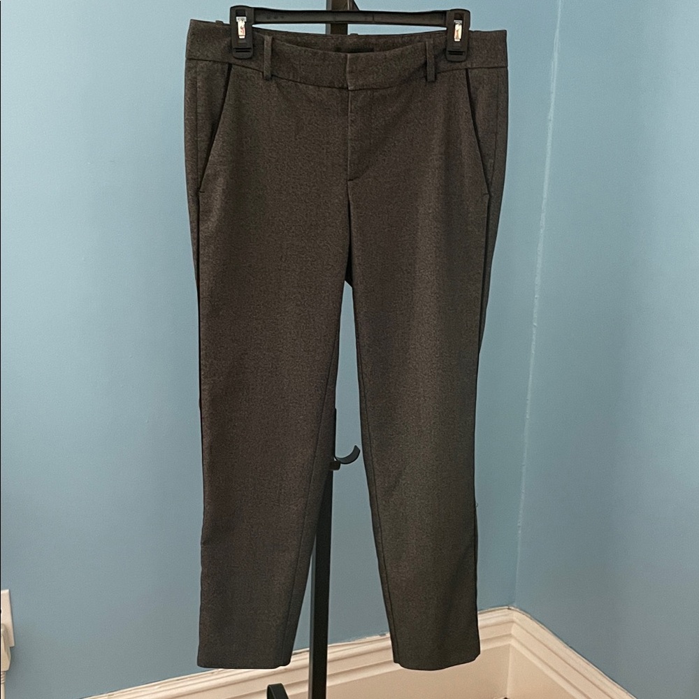 Lord & Taylor Charcoal Women's Trousers with Black Pinstripes down Side Seams